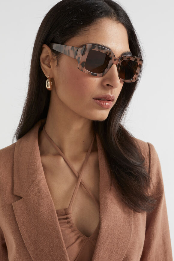 Lou Rectangle Sunglasses  Milky Tort  hi-res