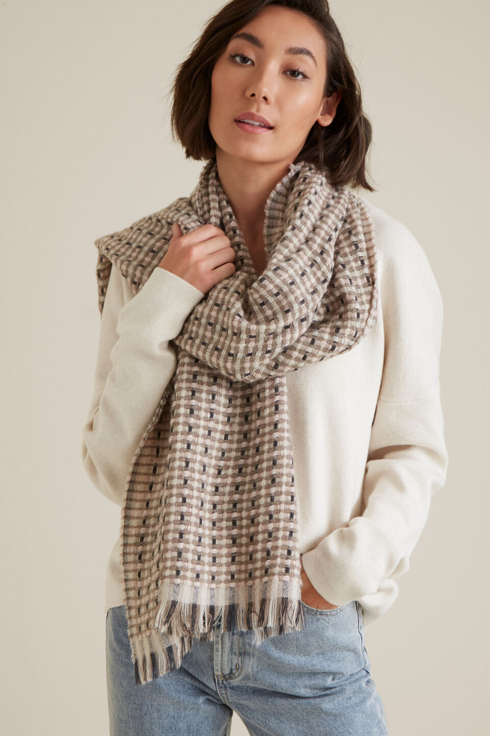 Tonal Weave Scarf  