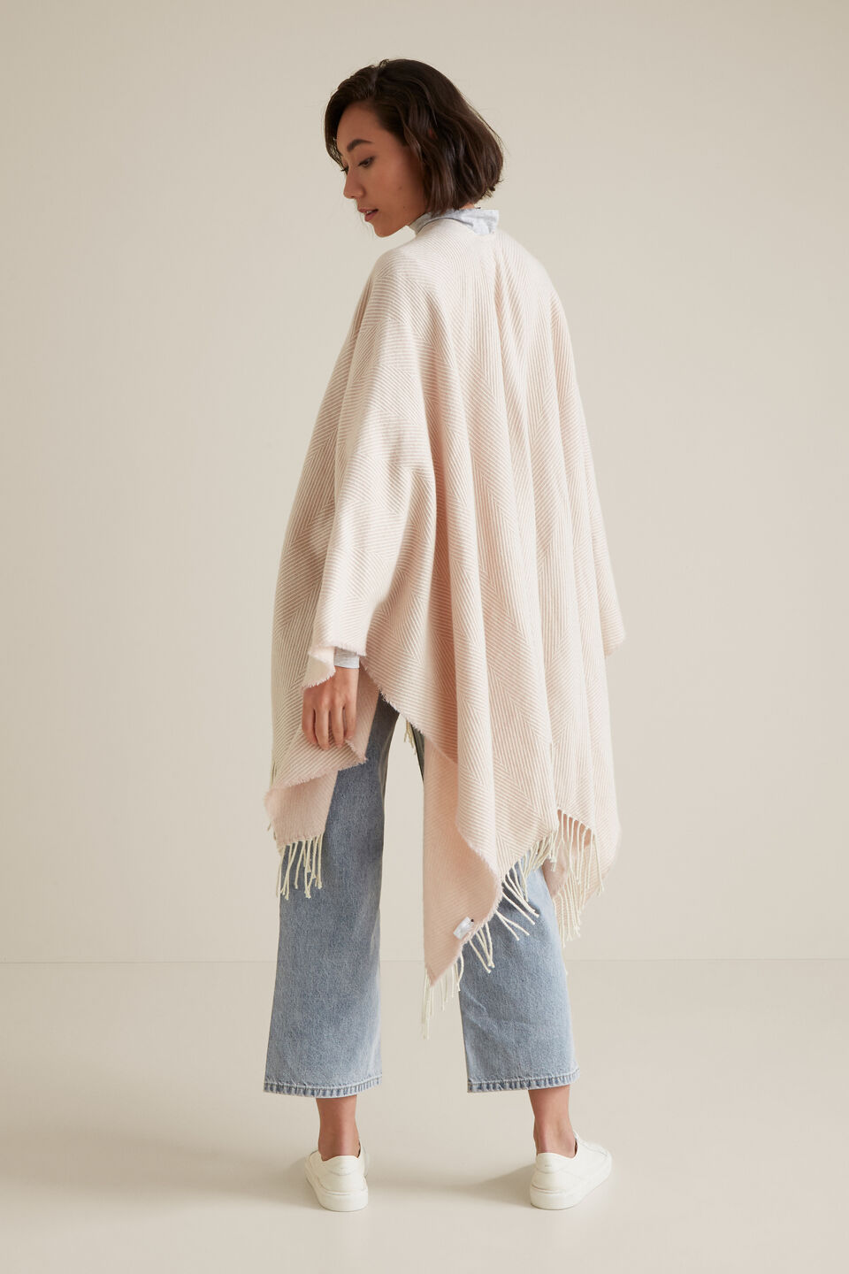 Herringbone Weave Poncho  