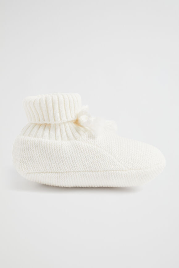 Core Knitted Booties  Nb Canvas  hi-res