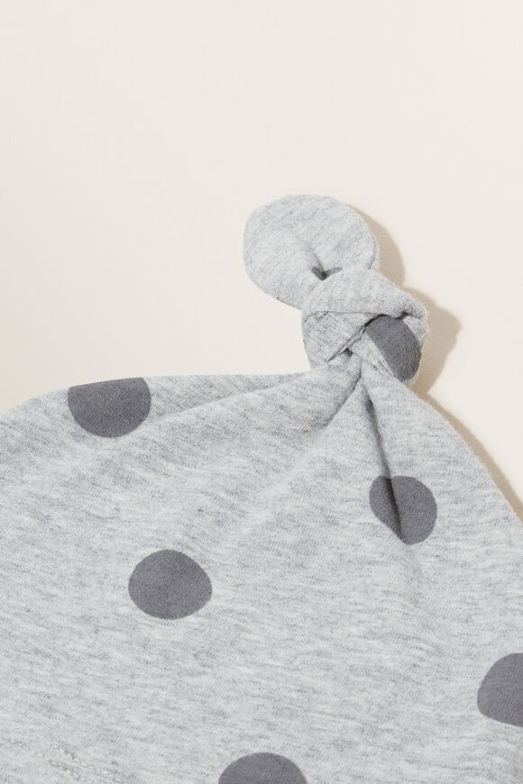 Essential Jersey Knot Hat  Birch Marle  hi-res