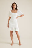 Shirred Broderie Dress  Whisper White  hi-res