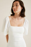 Shirred Broderie Dress  Whisper White  hi-res