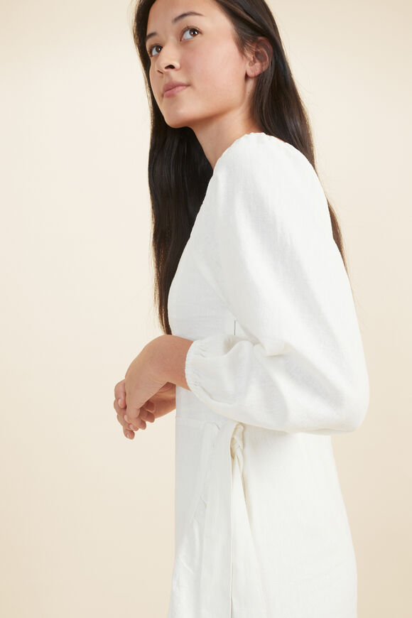 Wrap Frill Dress  Cream  hi-res