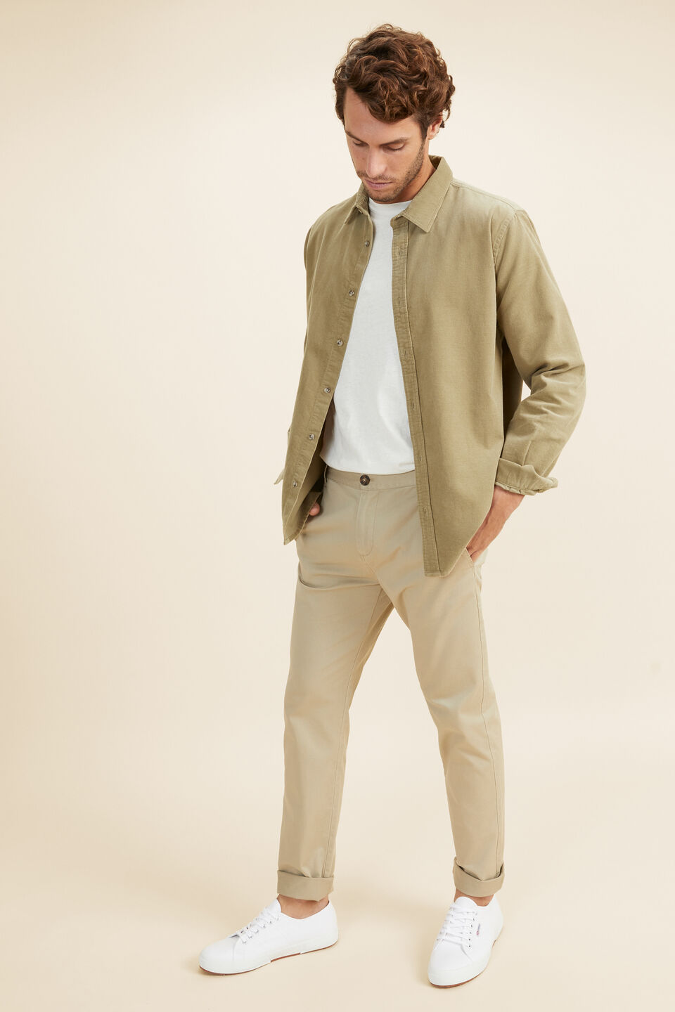Mens Slim Chino  Light Oak