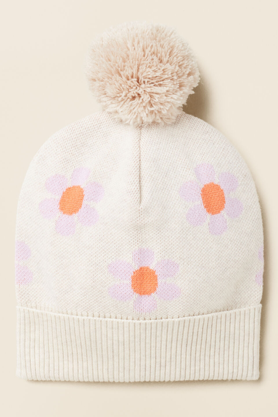Daisy Beanie  Oat Marle