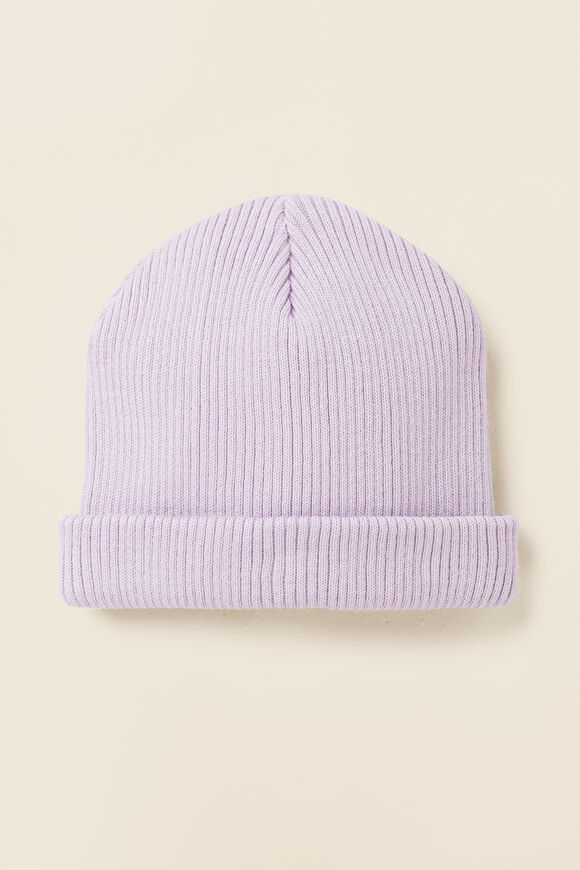 Rib Knit Beanie  Pale Orchid  hi-res