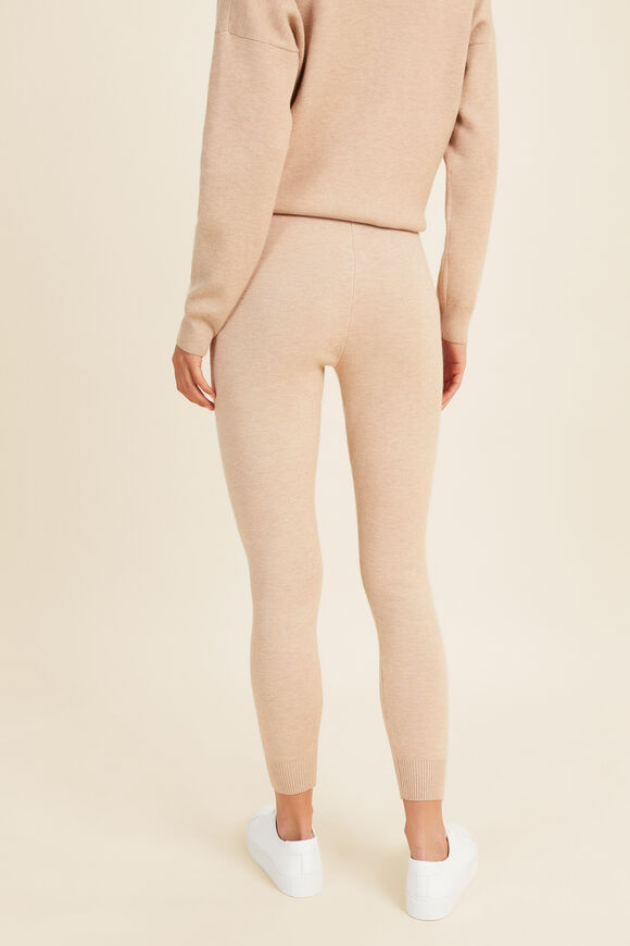 Double Knit Trackpant   Champagne Beige Marle  hi-res