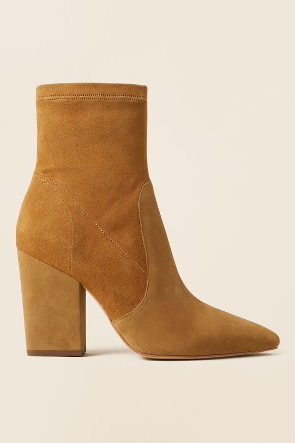 Kylie Suede Stretch Ankle Boot  Cognac  hi-res