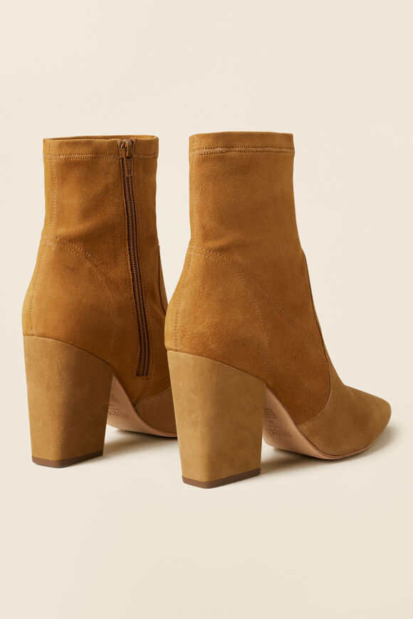 Kylie Suede Stretch Ankle Boot  Cognac  hi-res