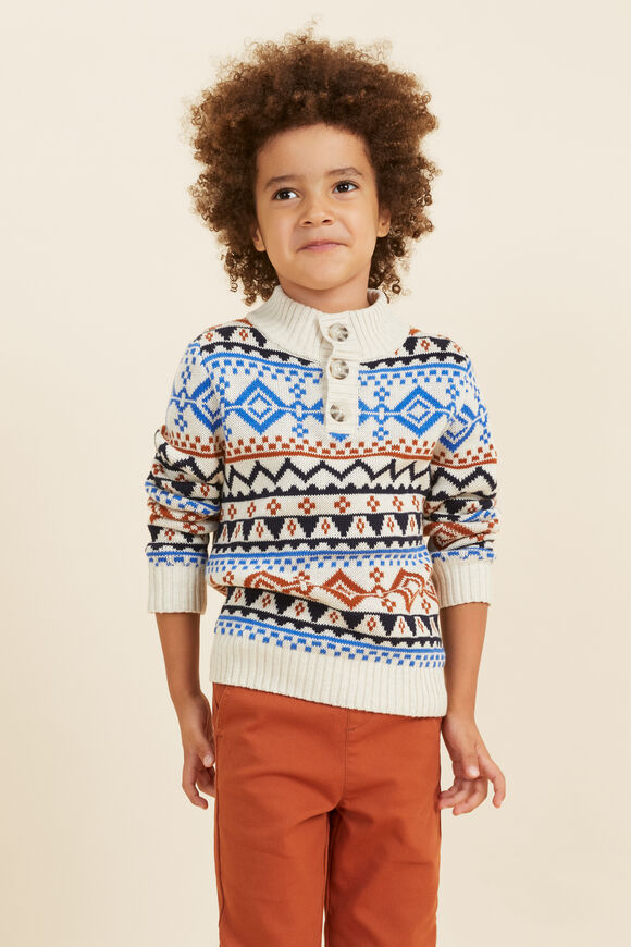 Aztec Jacquard Knit  Frost Marle  hi-res