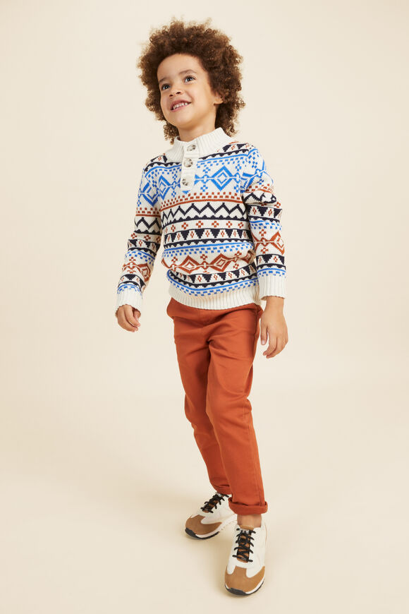 Aztec Jacquard Knit  Frost Marle  hi-res