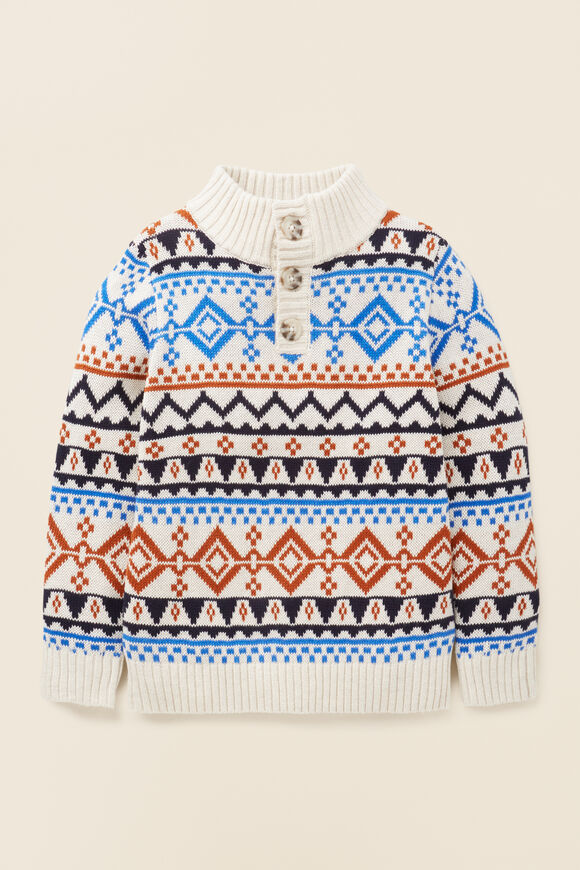 Aztec Jacquard Knit  Frost Marle  hi-res