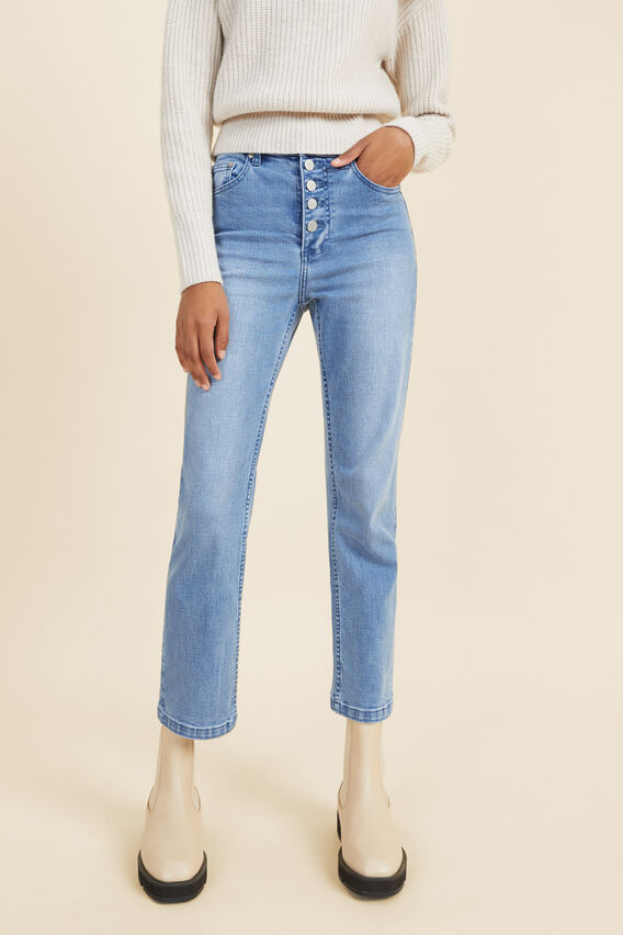 Button Fly Jean   Mid Vintage Wash  hi-res