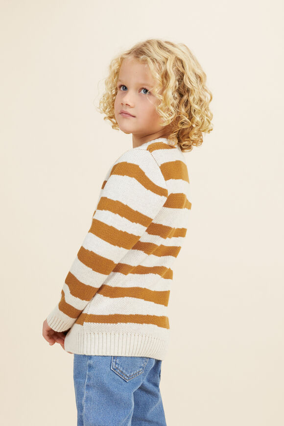 Stripe Crew Knit  Frost Marle  hi-res