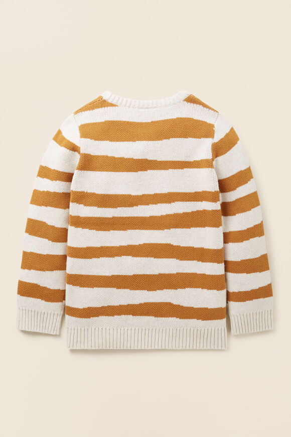 Stripe Crew Knit  Frost Marle  hi-res