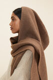 Knitted Hood Scarf  Biscuit Marle  hi-res