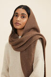 Knitted Hood Scarf  Biscuit Marle  hi-res
