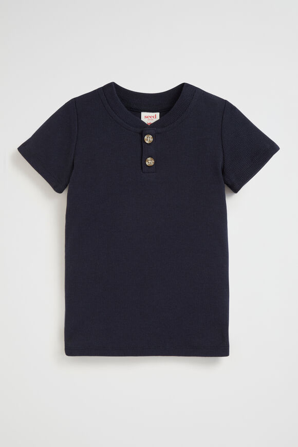 Core Henley Rib Tee  Midnight Blue  hi-res