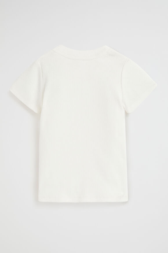 Core Henley Rib Tee  Vintage White  hi-res