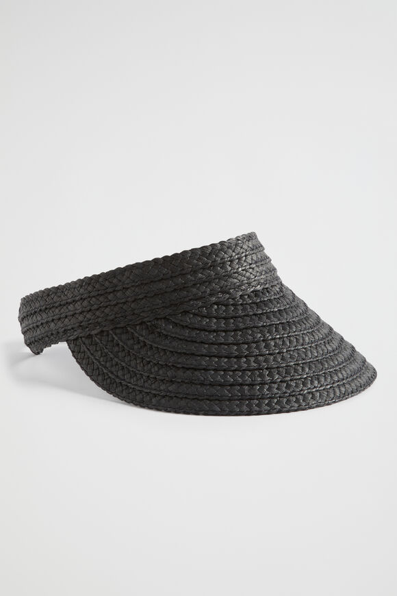 Essential Straw Visor  Black  hi-res