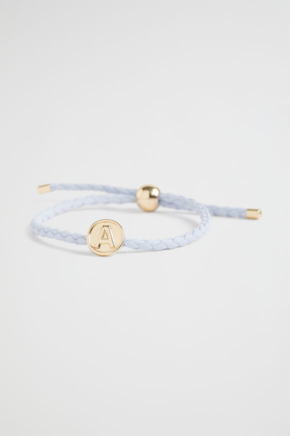 Initial Cord Bracelet  A  hi-res