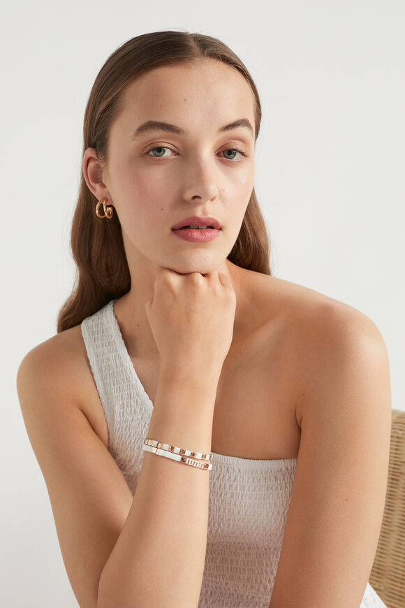 Beaded Bracelet Pack  White Gold  hi-res