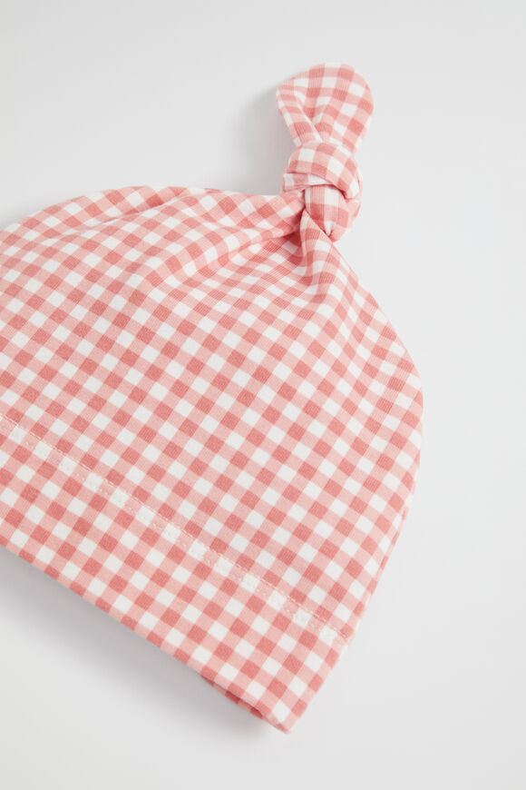 Gingham Knot Hat  Desert Rose  hi-res