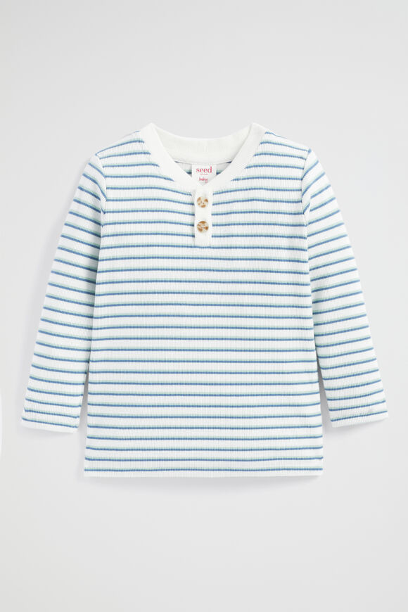 Henley Rib Tee  Canvas  hi-res