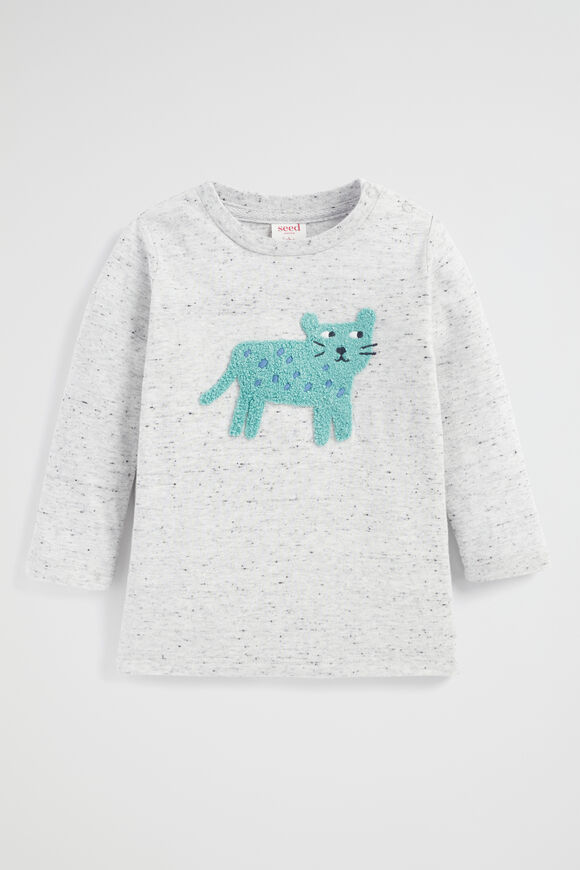 Leopard Tee  Cloudy Marle  hi-res