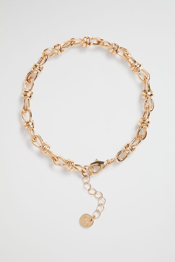 Knot Chain Bracelet  Gold  hi-res