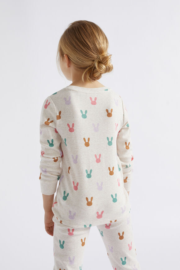 Mini Bunny Pyjama  Oat Marle  hi-res