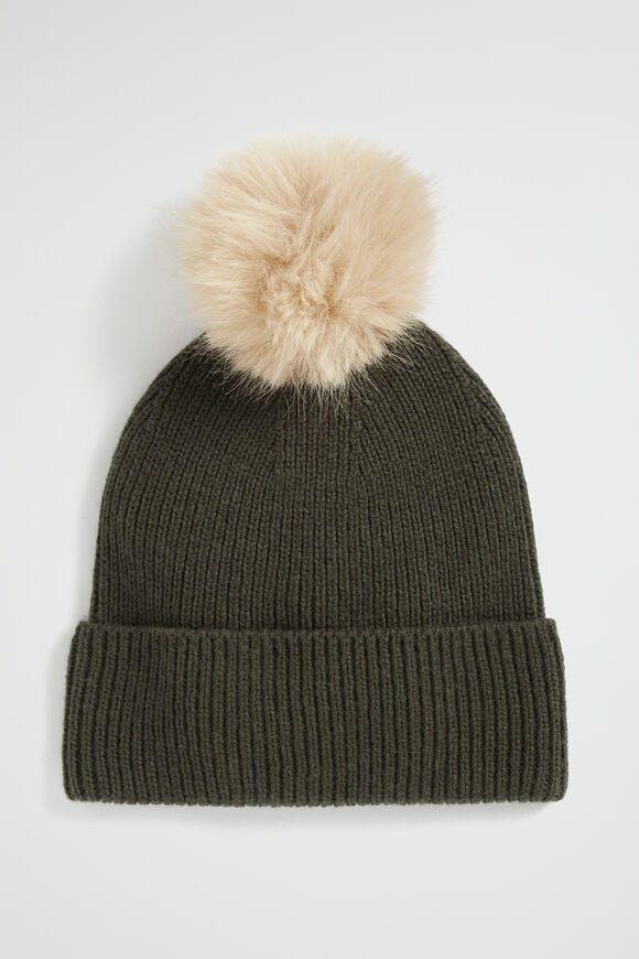 Pom Pom Beanie  Dark Fern  hi-res