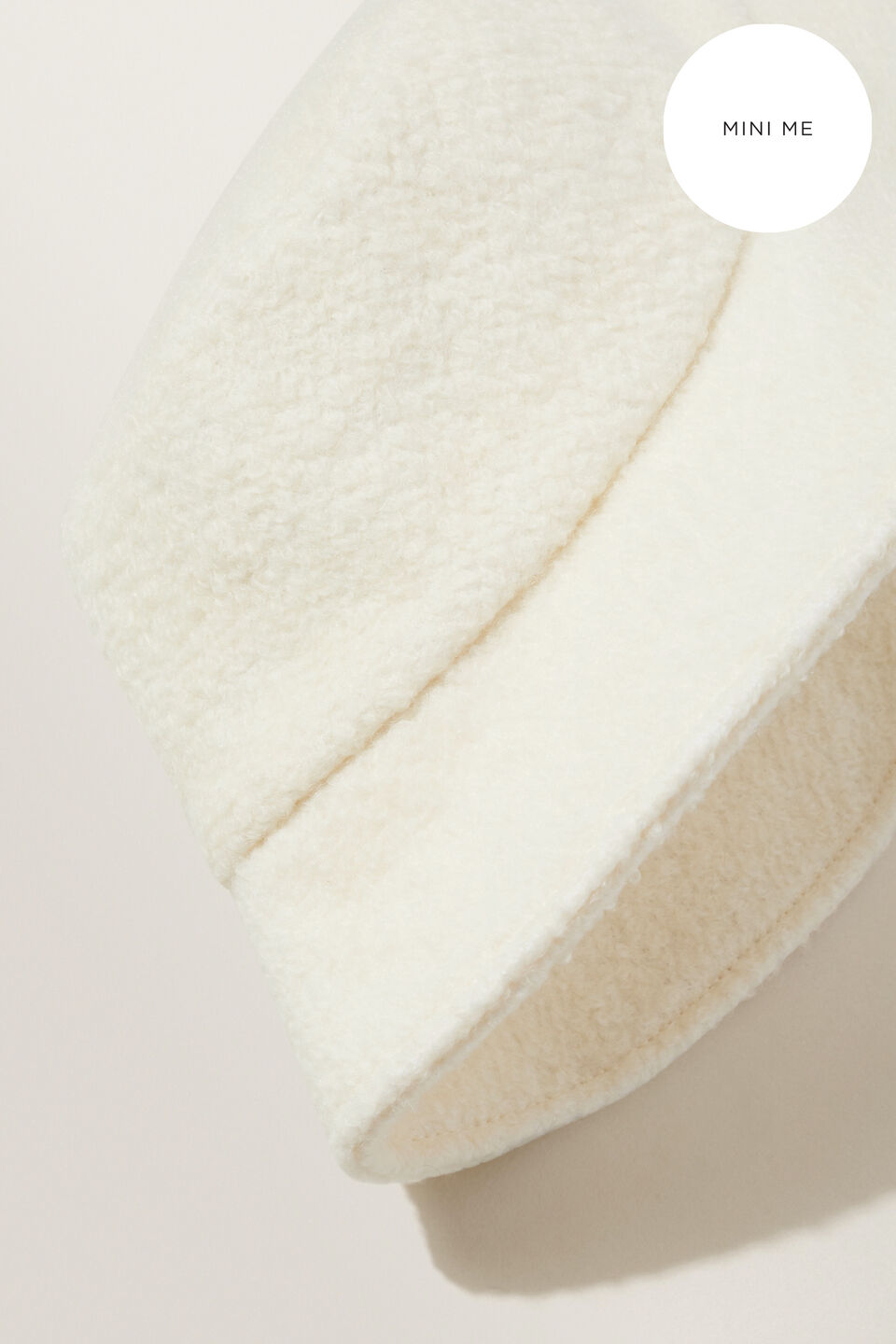 Mini Me Shearling Bucket Hat  Cloud Cream