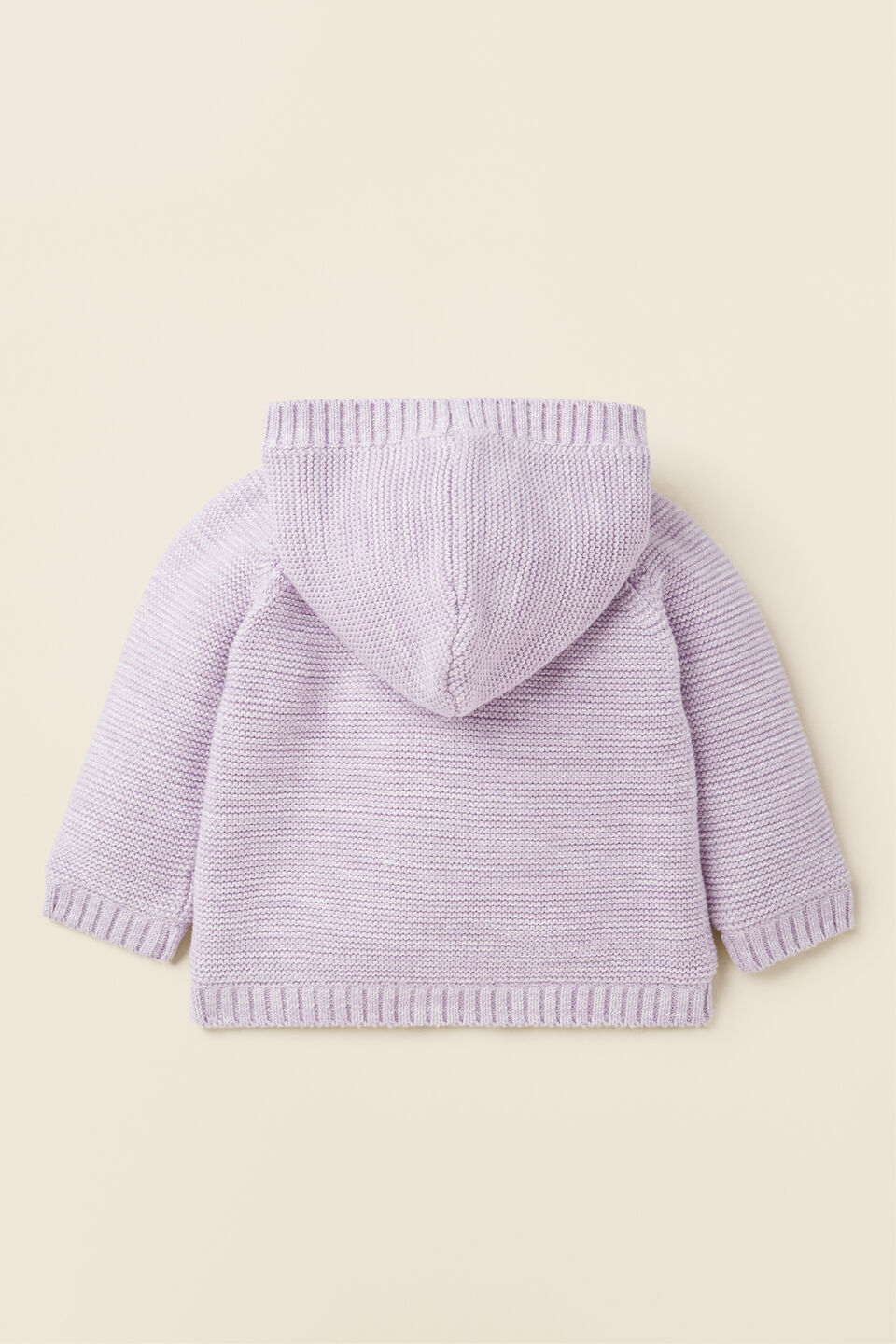 Knitted Sherpa Hoodie  Pale Orchid
