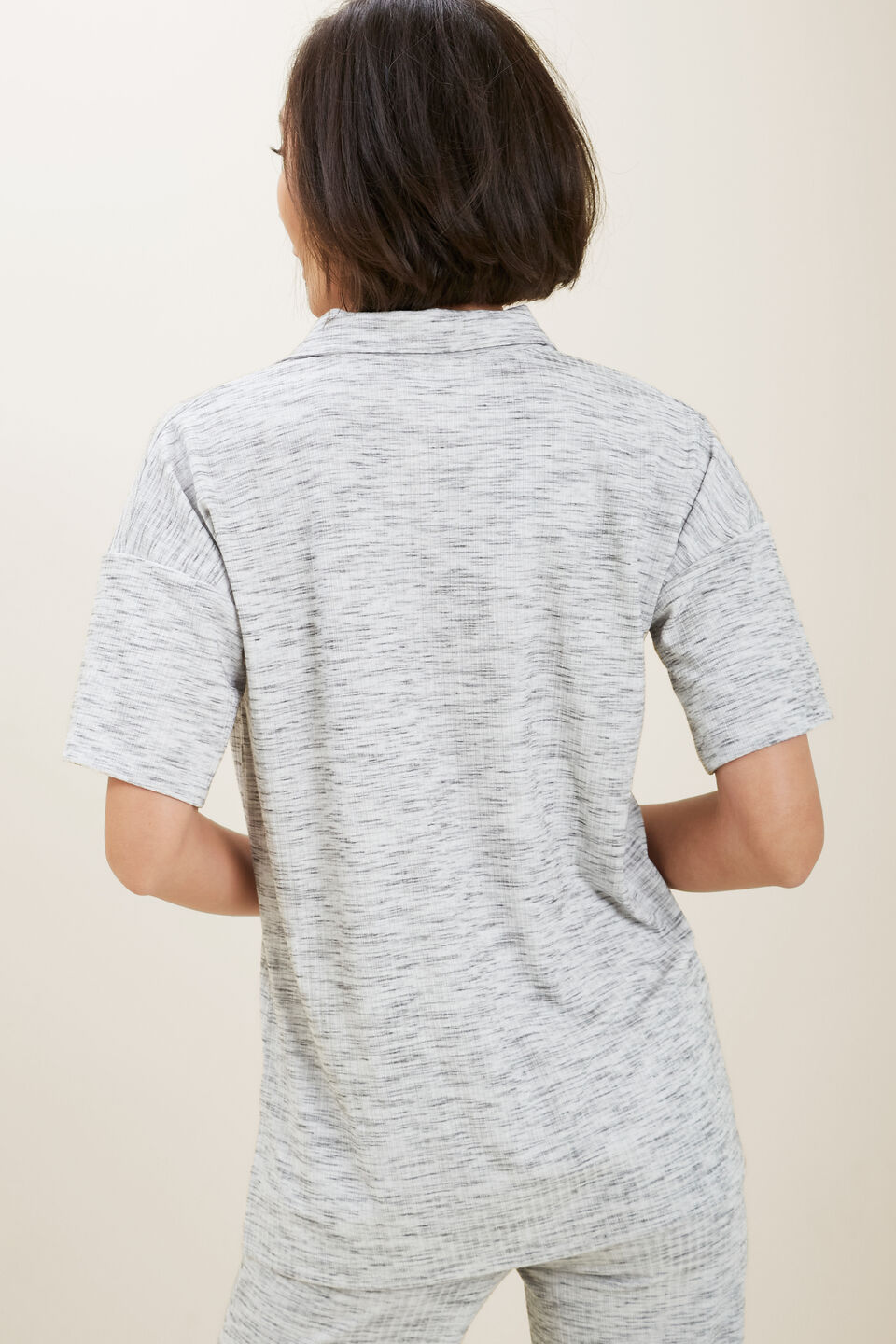 Spacedye Polo Top  Stormy Grey Spacedye
