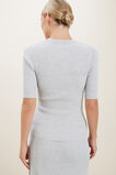 Spacedye Rib Knit Top  Stormy Grey Marle  hi-res