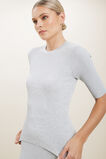 Spacedye Rib Knit Top  Stormy Grey Marle  hi-res