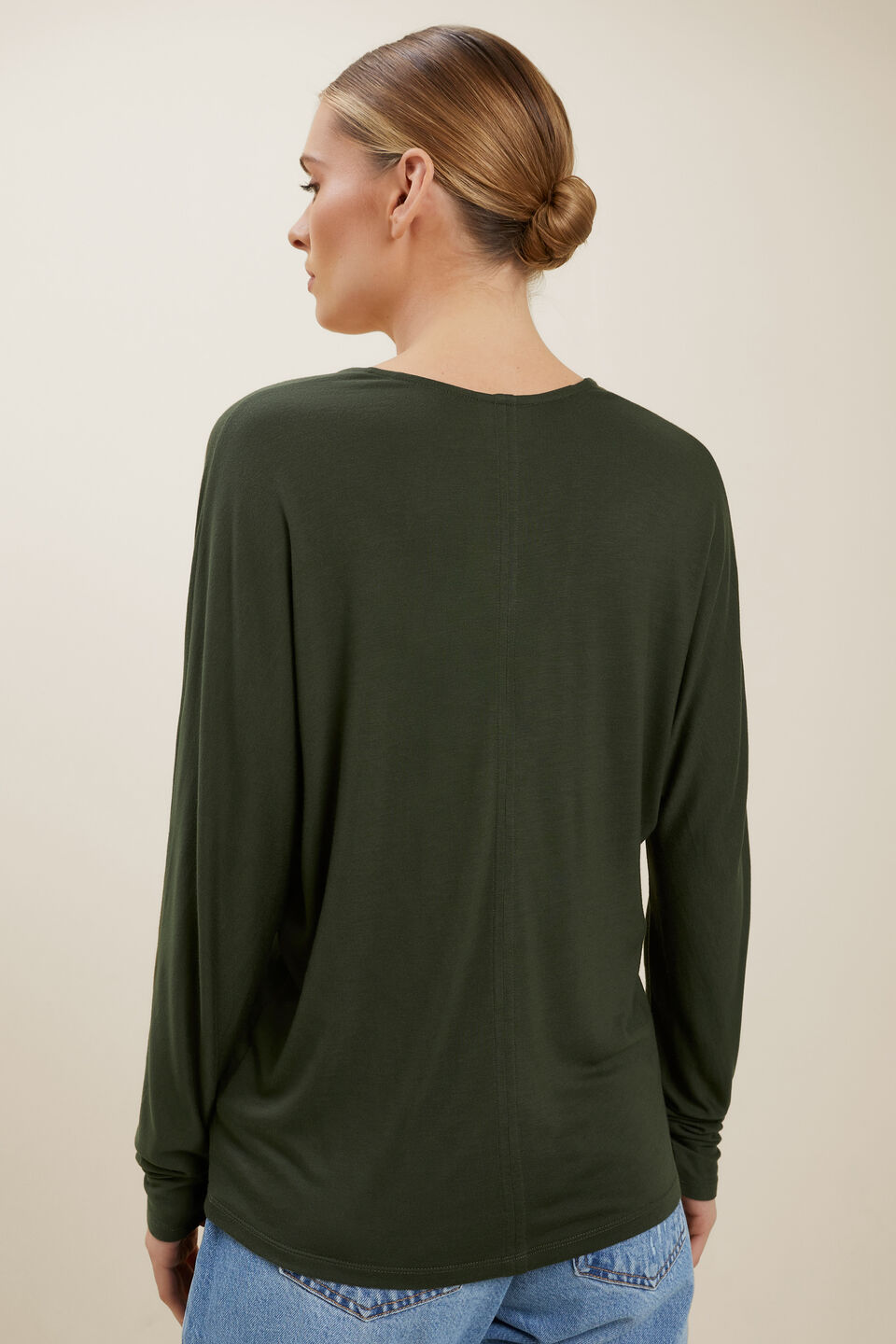 Modal V Neck Top  Basil