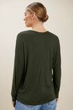 Modal V Neck Top  Basil  hi-res