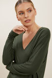 Modal V Neck Top  Basil  hi-res