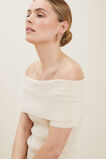 Boucle Off Shoulder Knit Top  Cloud Cream Marle  hi-res