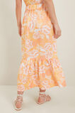 Floral Button Front Skirt  Cantaloupe Floral  hi-res