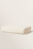 Cotton Stripe Bath Towel   Ivory Cream  hi-res