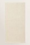 Cotton Stripe Bath Towel   Ivory Cream  hi-res