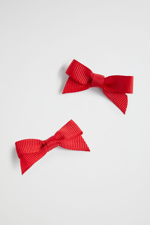 Mini Grosgrain Duck Clip  Cherry  hi-res