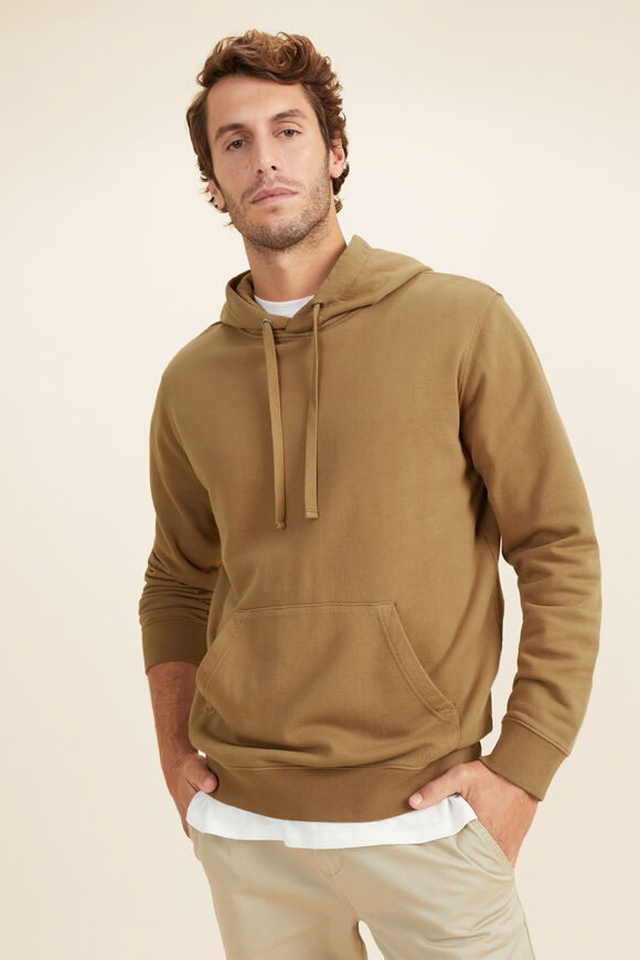 Mens Cotton Hoodie   Espresso  hi-res
