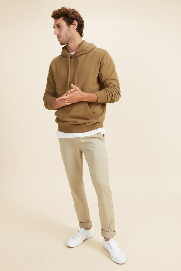 Mens Cotton Hoodie   Espresso  hi-res