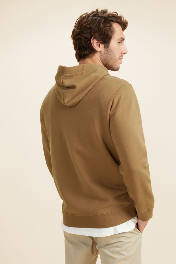 Mens Cotton Hoodie   Espresso  hi-res