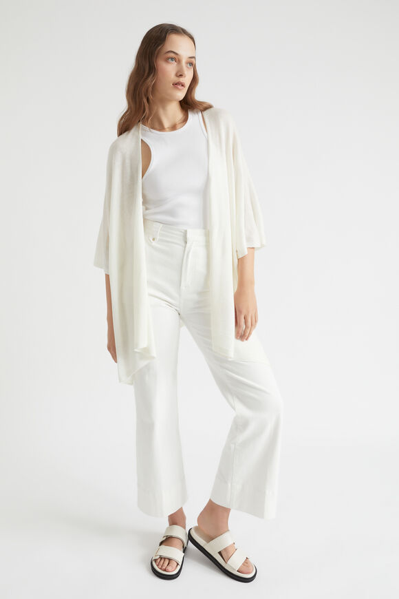 Fine Knit Poncho  Cloud Cream  hi-res